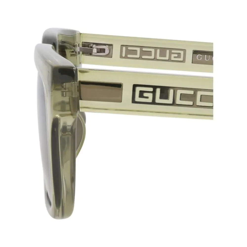 Gucci Square-Frame Injection Sunglasses Green Mens